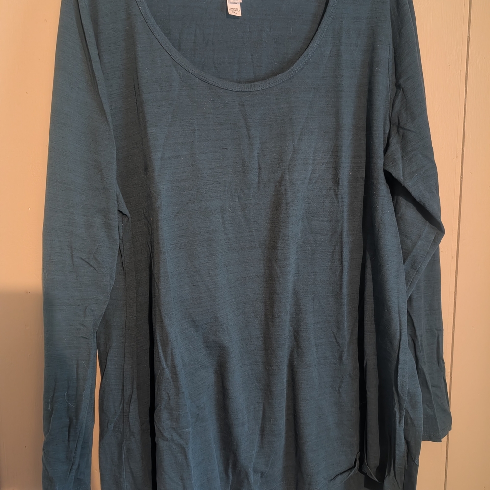 Stylish Teal Long Sleeve Women's Top